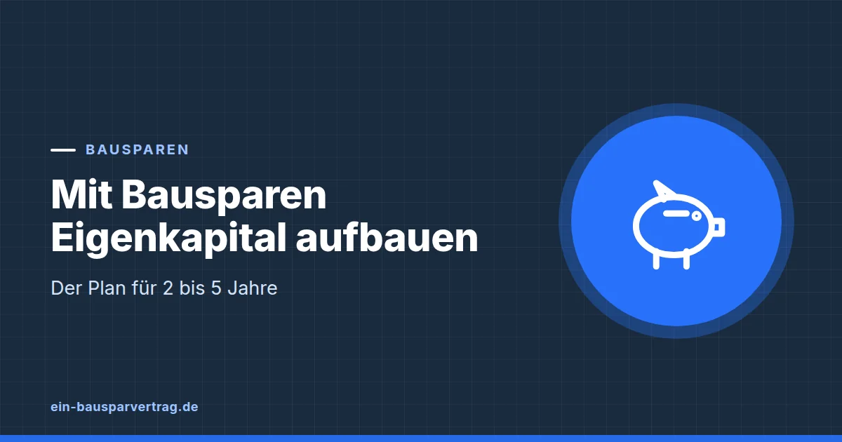 Grafik zum Beitrag: Mit Bausparen Eigenkapital aufbauen: der Plan für 2 bis 5 Jahre