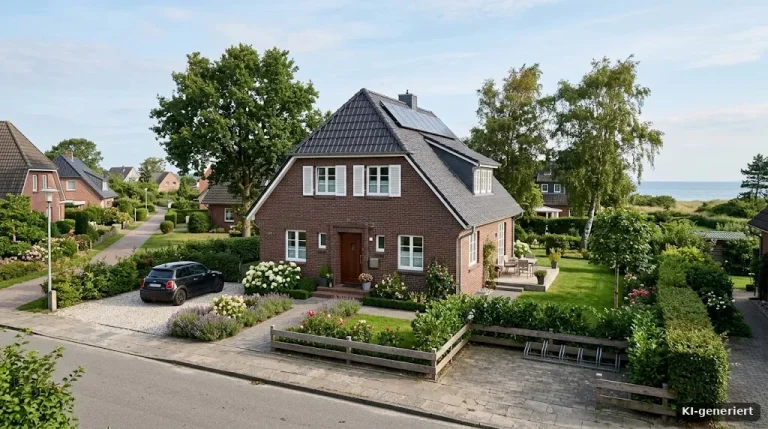 Saniertes Einfamilienhaus in einer Siedlung nahe der Ostseeküste